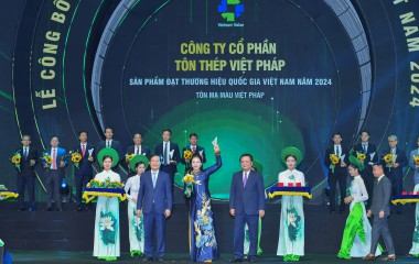 CÔNG TY CỔ PHẦN TÔN VIỆT PHÁP VINH DỰ NHẬN GIẢI THƯỞNG THƯƠNG HIỆU QUỐC GIA NĂM 2024